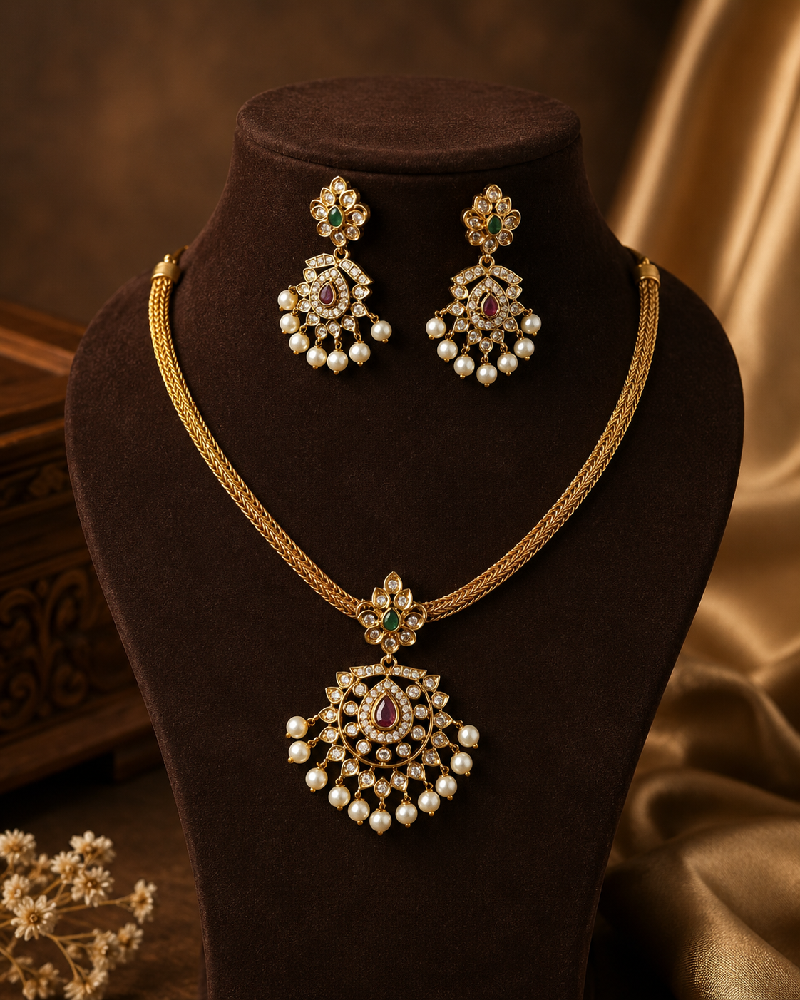 Antique Traditional Necklace + Earrings