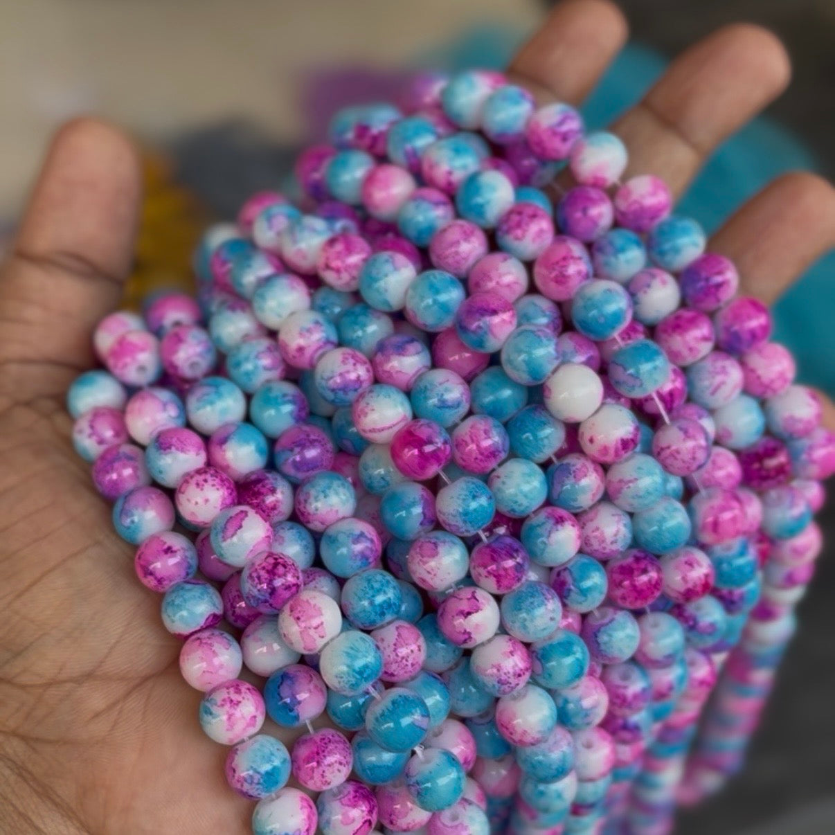 Marble Beads 8mm (95-100 beads)