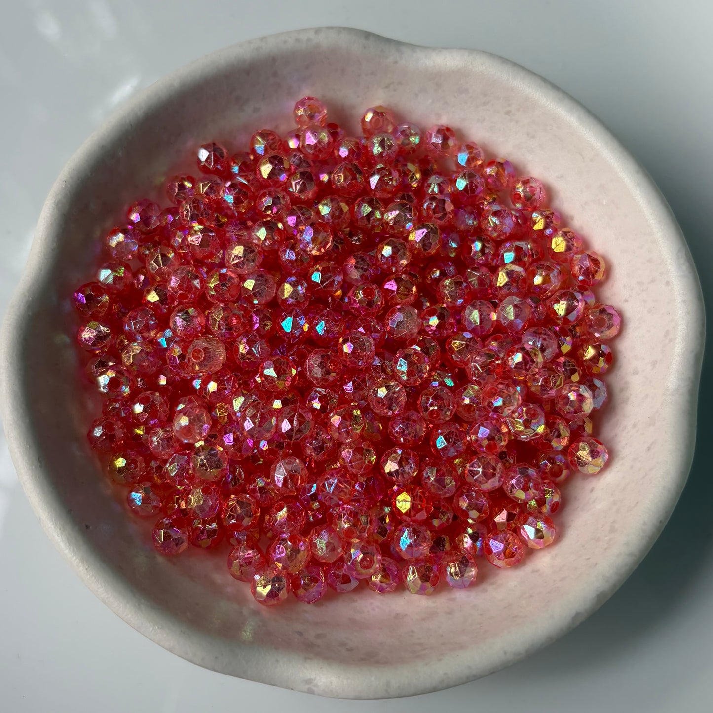 Rainbow Crystal Acrylic Beads 6mm (10 Grams)