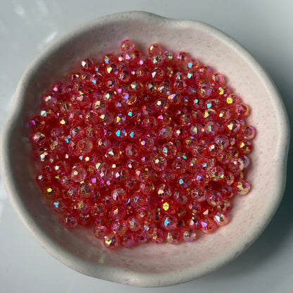 Rainbow Crystal Acrylic Beads 6mm (10 Grams)
