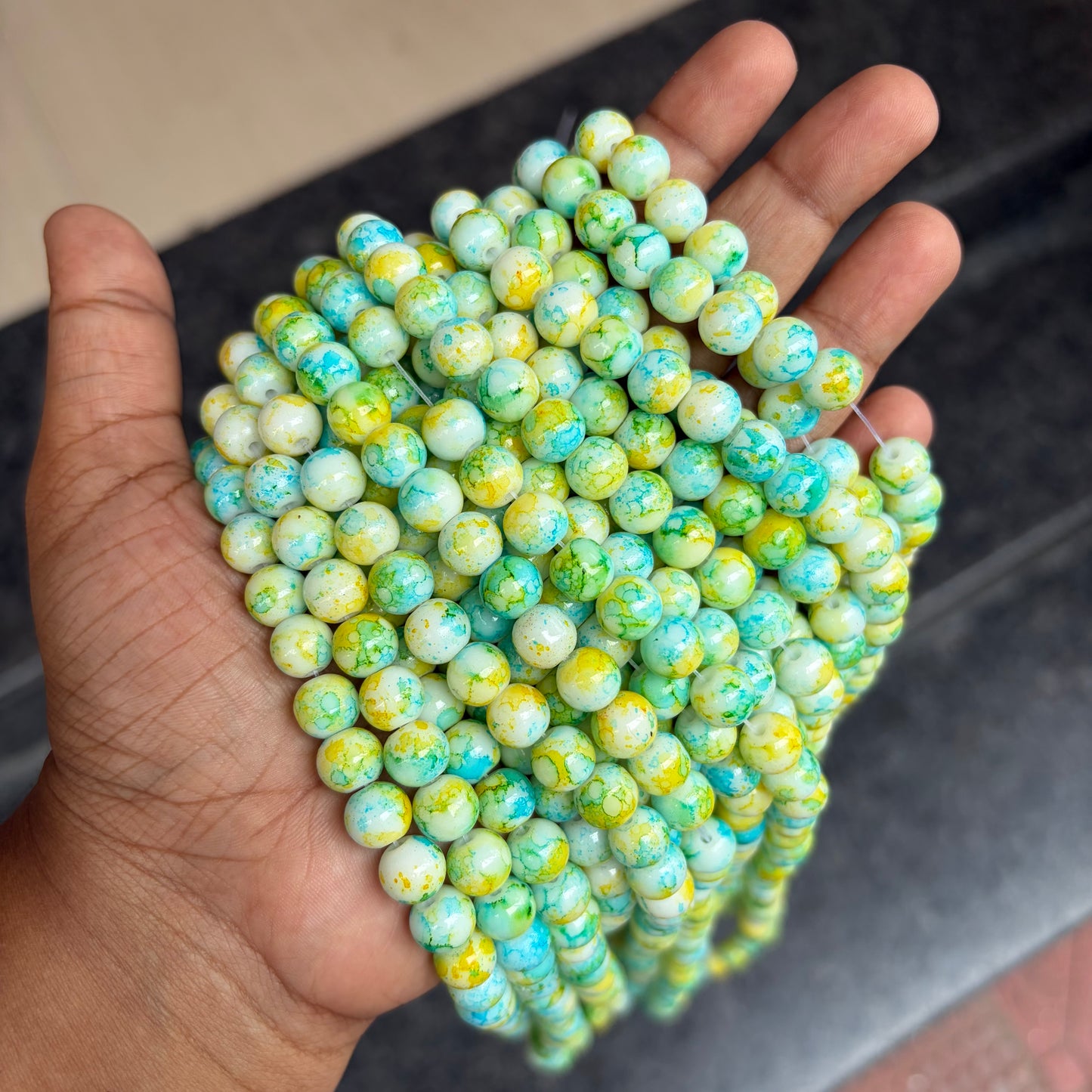 Marble Beads 8mm (95-100 beads)