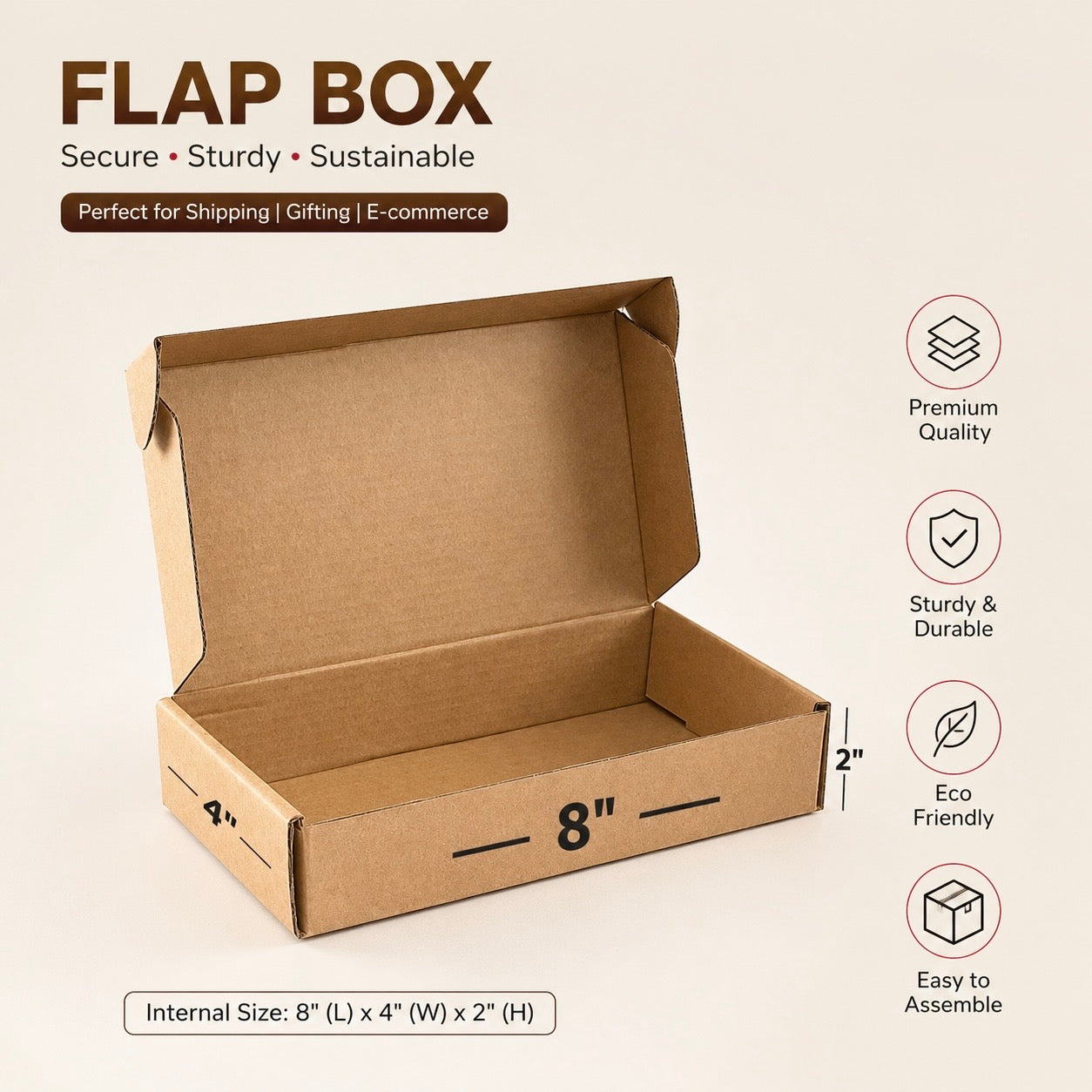 Packing Box 3Ply (8*4*2 Inch)