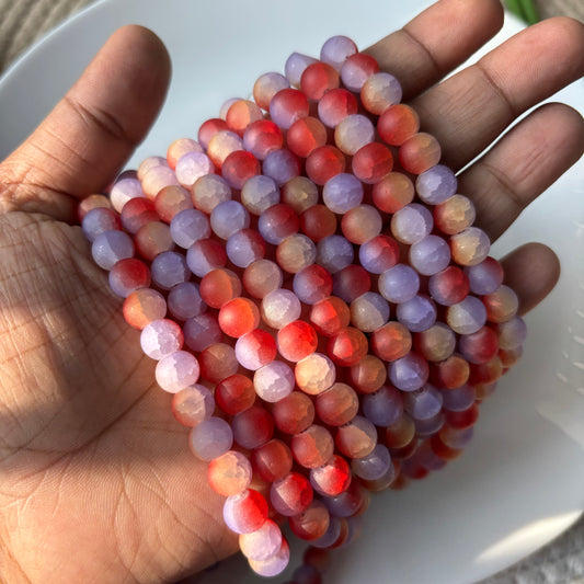 Matte+Crackle+Dual Shade Beads(95+ Beads) 8mm