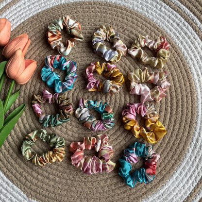 Satin Scrunchies (12 Pieces)