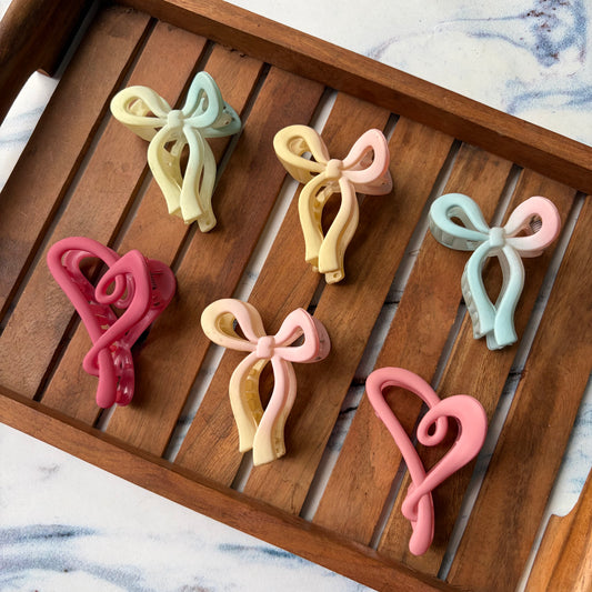 Bow Heart Mix (6 Pieces)