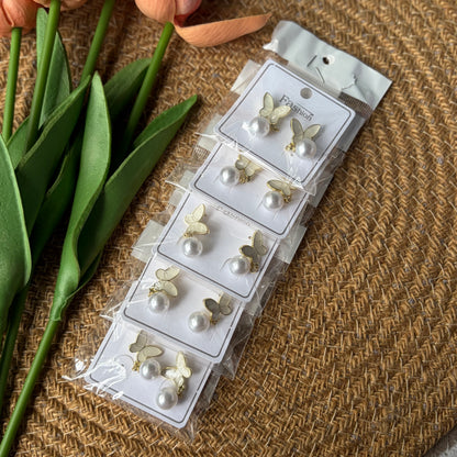 Korean Earrings (5 Pairs)