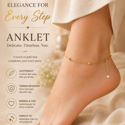 Stainless Steel Anklet / Waterproof (1 Piece)