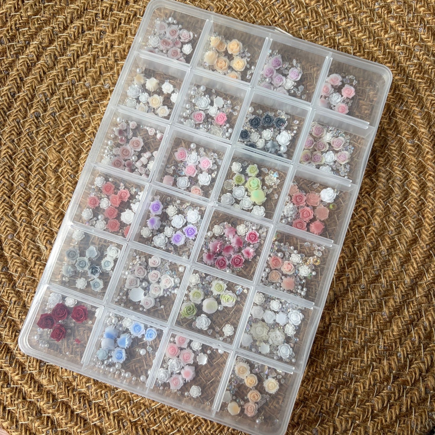 Premium 5D Roses Mix Flowers & Bead Details With Box