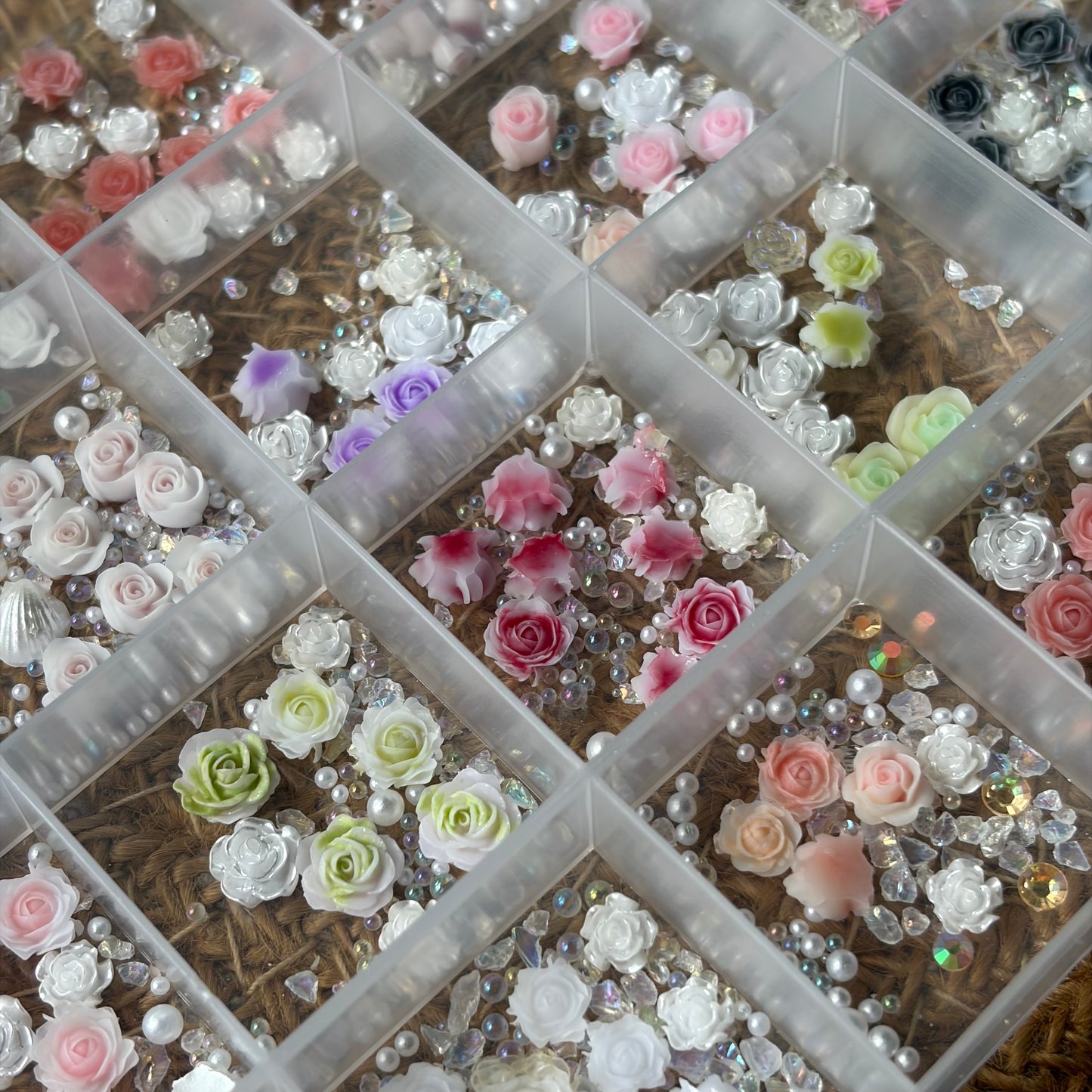 Premium 5D Roses Mix Flowers & Bead Details With Box