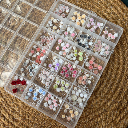 Premium 5D Roses Mix Flowers & Bead Details With Box