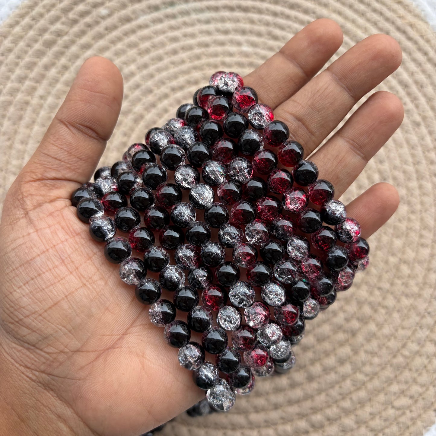 Crackle Beads 8mm (95-100 beads)