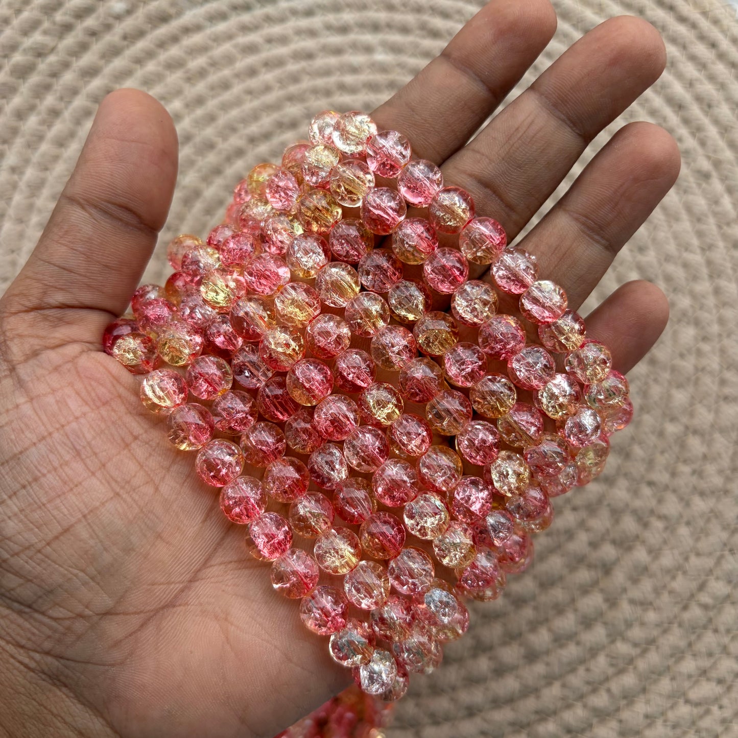 Crackle Beads 8mm (95-100 beads)