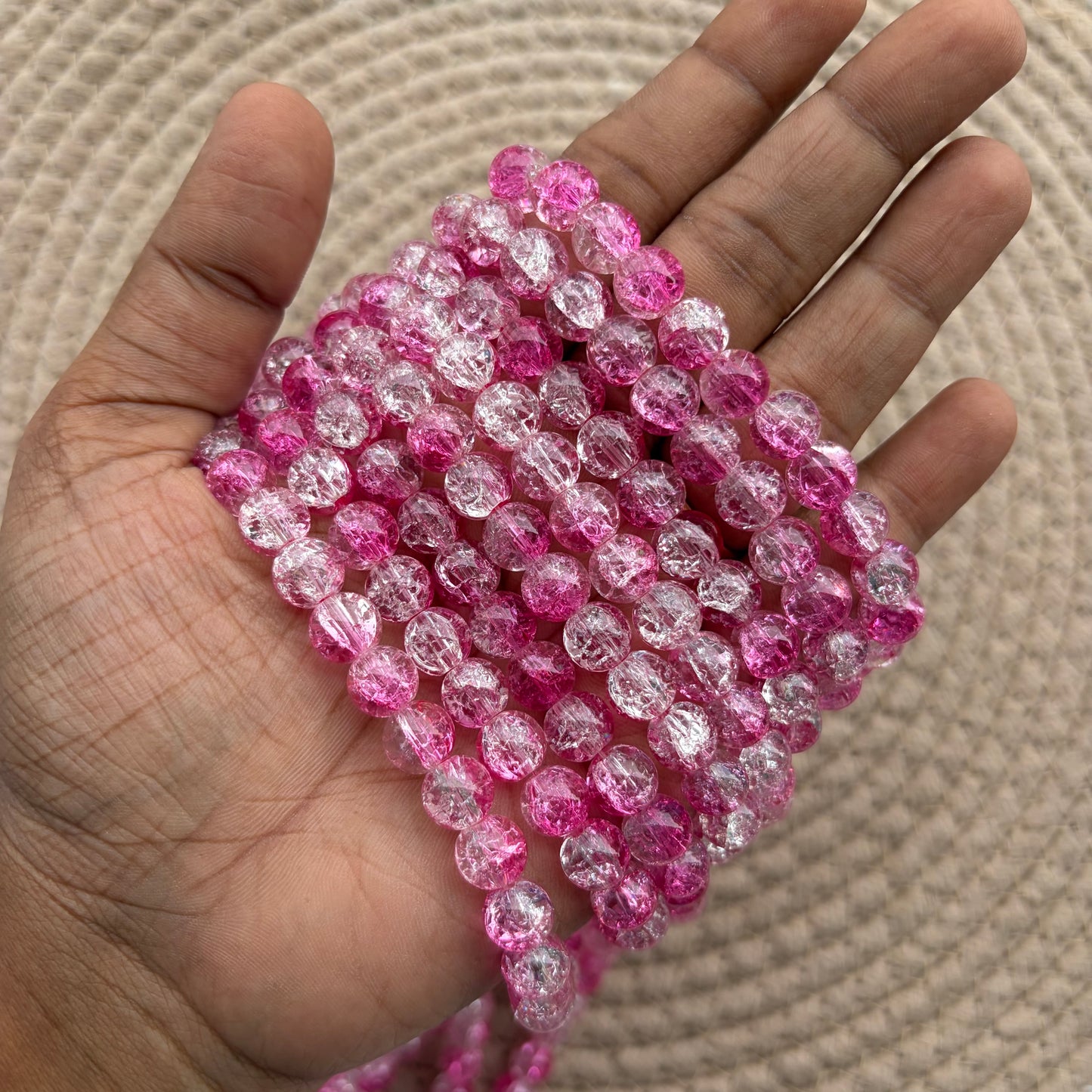 Crackle Beads 8mm (95-100 beads)