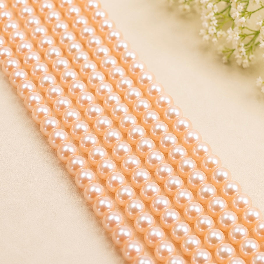 Pearl Glass Beads 8mm (1 String)