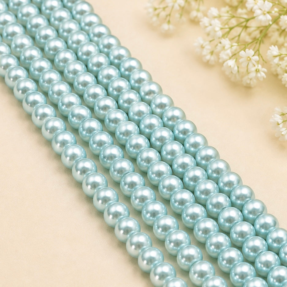 Pearl Glass Beads 8mm (1 String)