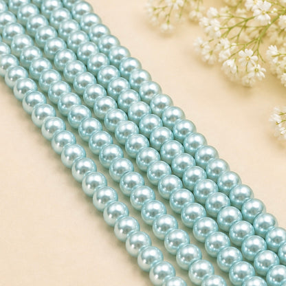 Pearl Glass Beads 8mm (1 String)