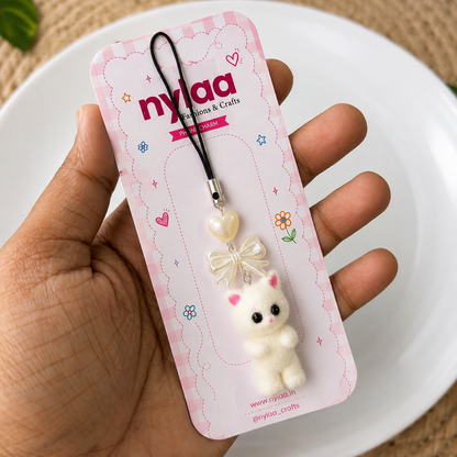Fur Cat Phone Charm