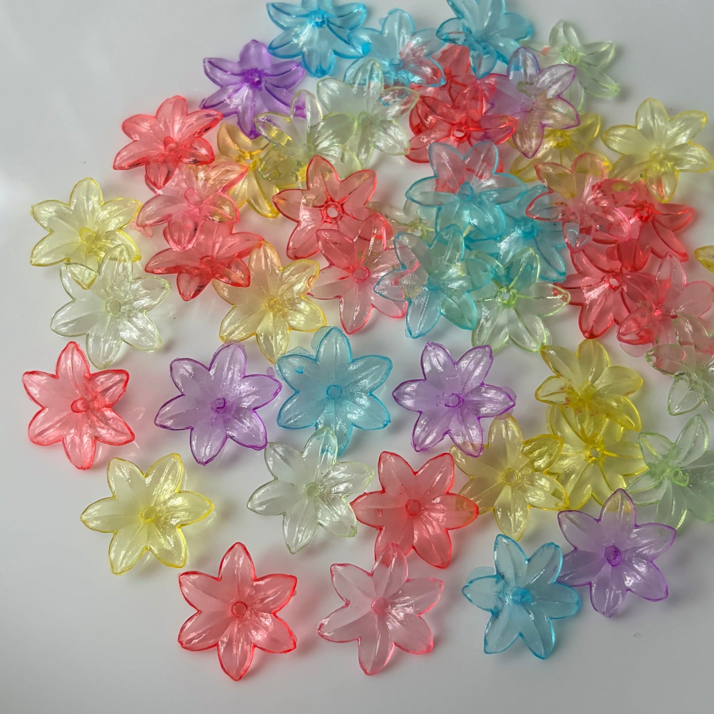 Glossy Transparent Flowers (10 Grams)