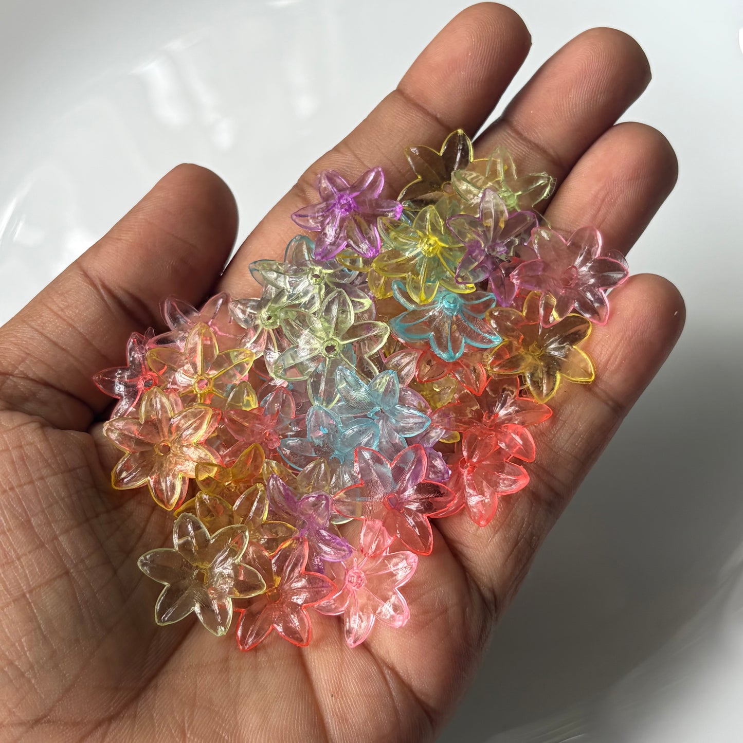 Glossy Transparent Flowers (10 Grams)