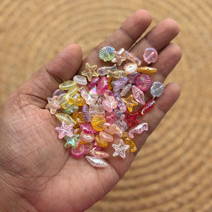 Holographic Beach Theme Beads (10 Grams)