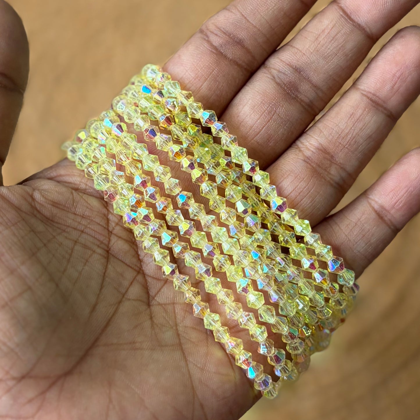 Faceted Diamond Cut Crystal Beads