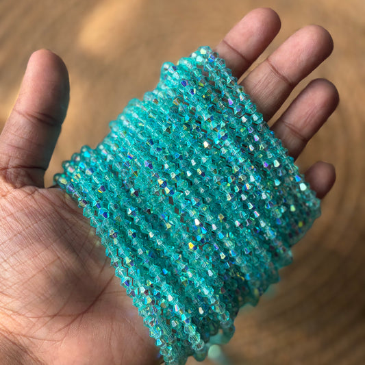 Faceted Diamond Cut Crystal Beads
