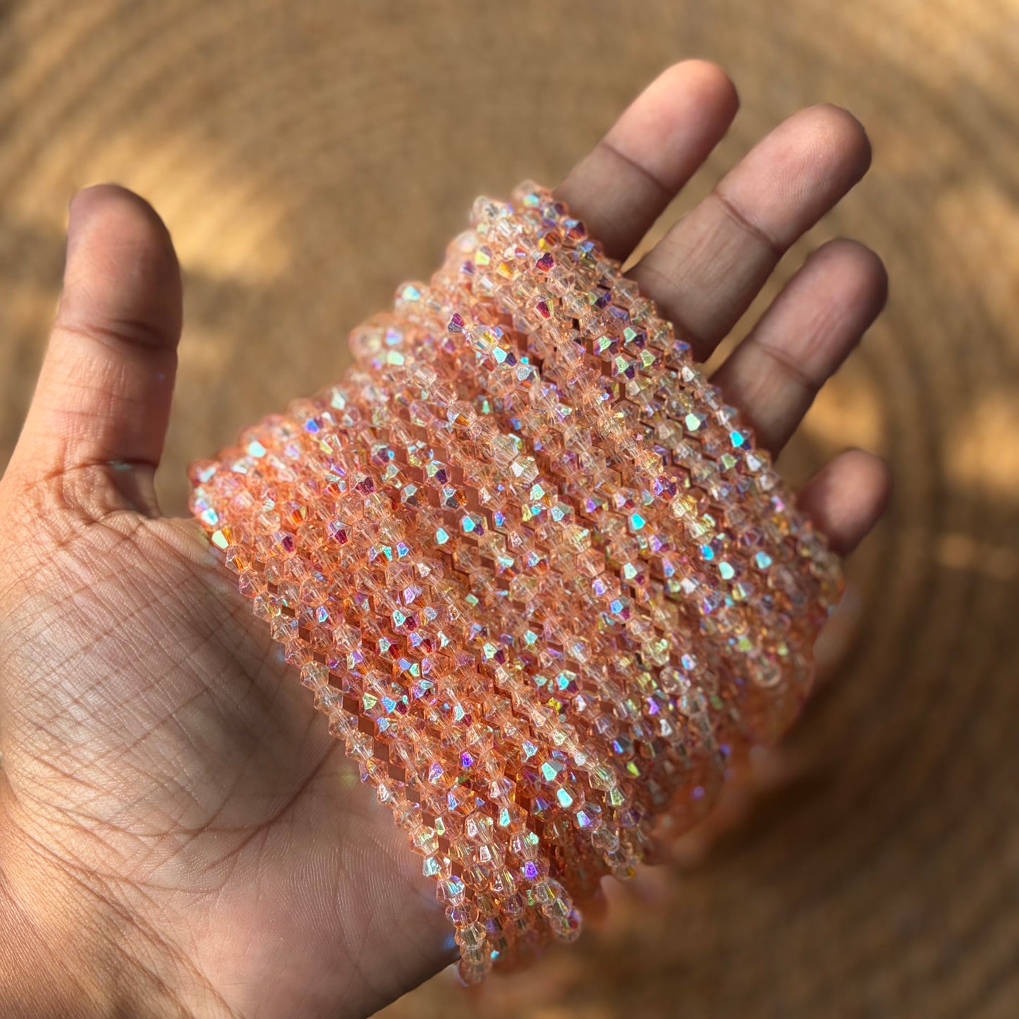 Faceted Diamond Cut Crystal Beads