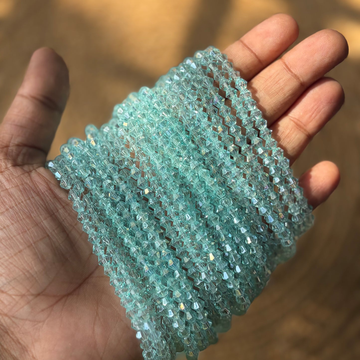 Faceted Diamond Cut Crystal Beads