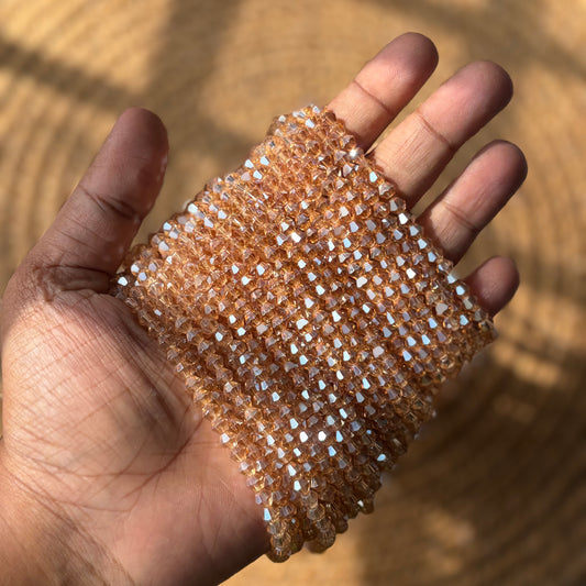 Faceted Diamond Cut Crystal Beads