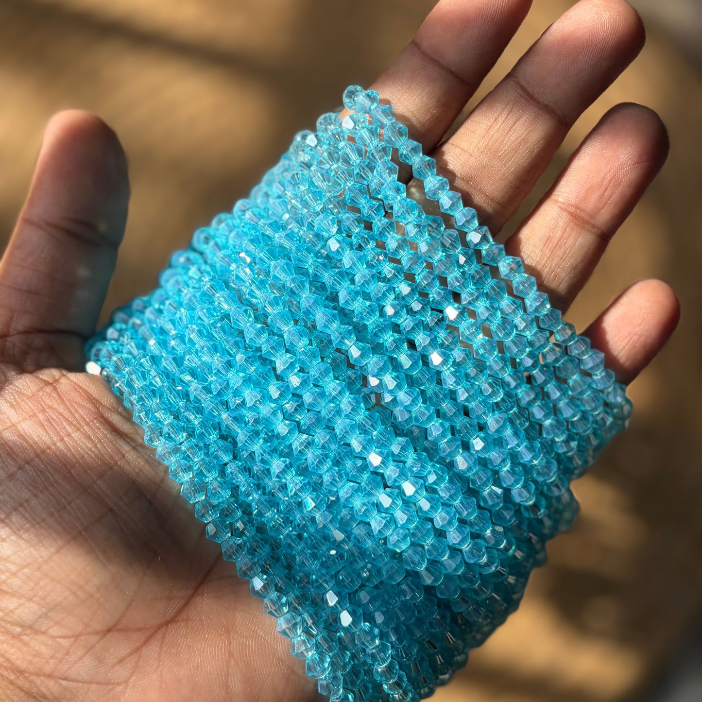 Faceted Diamond Cut Crystal Beads