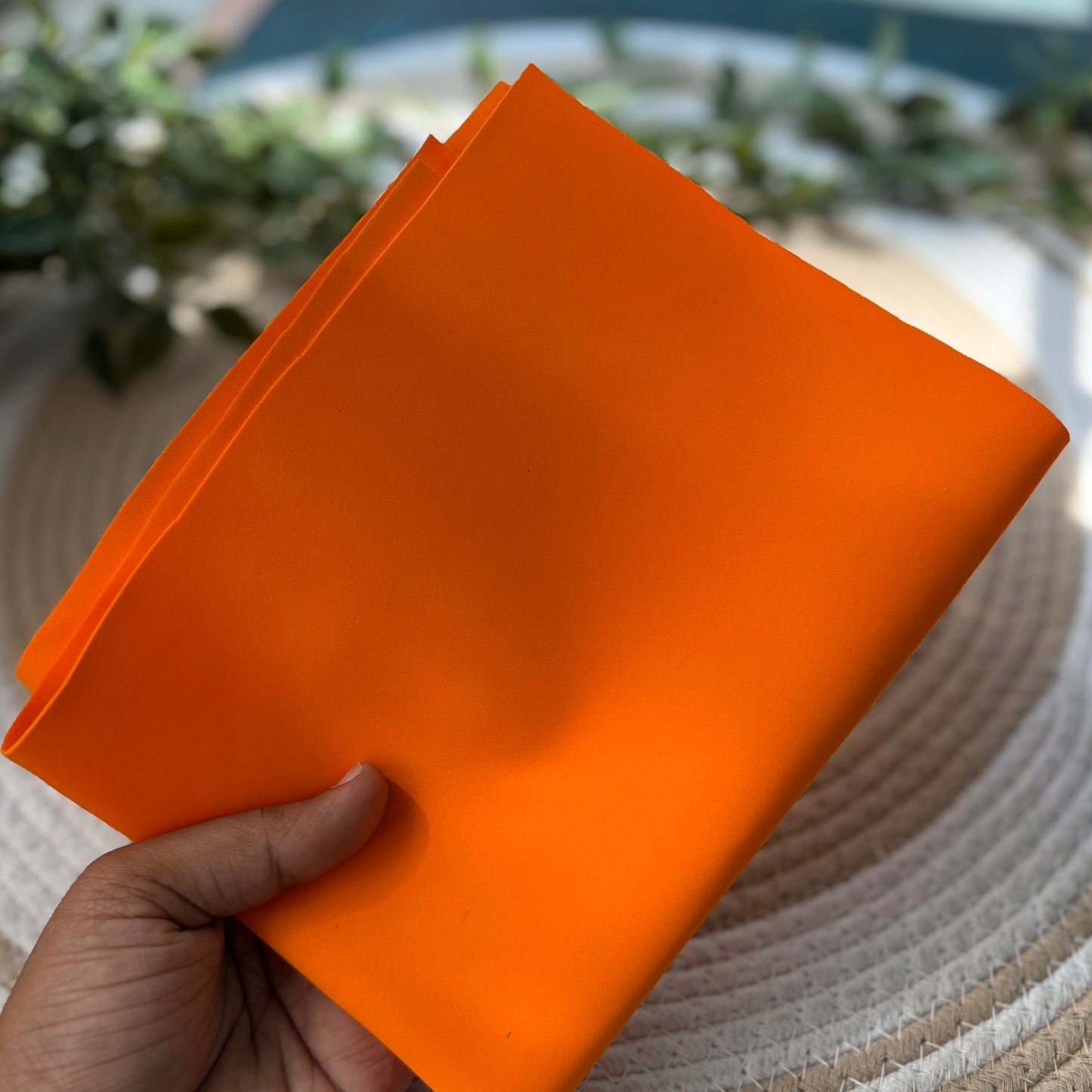 Foamiran Sheet (33* 30cm) Size- 0.8 / Orange