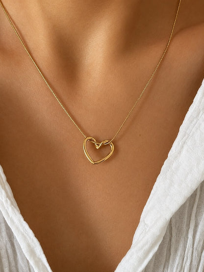 Heart Combo ( Bracelet+Chain+Earrings+Finger Ring)