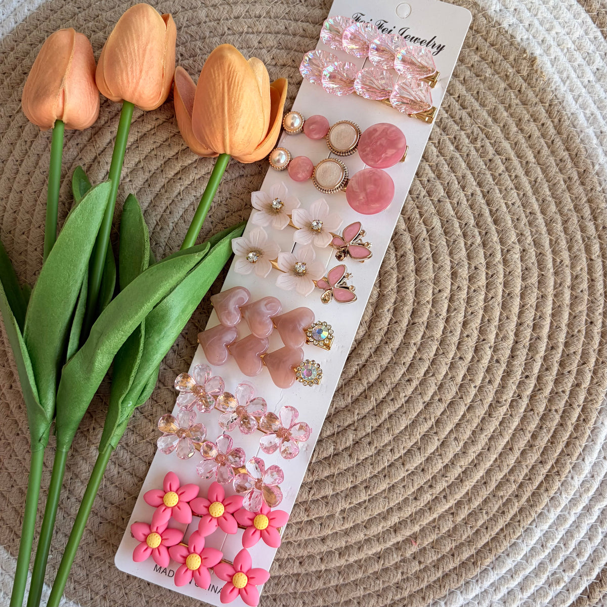 Korean Aligator Hairpins (12 Pieces)