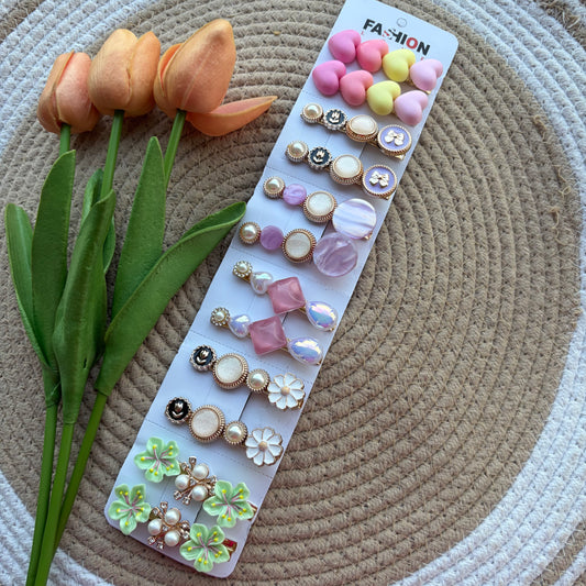 Korean Aligator Hairpins (12 Pieces)