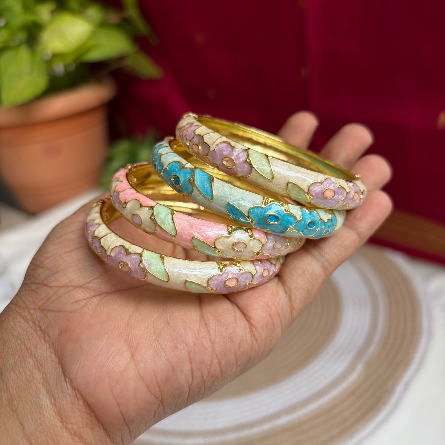 Premium Enamel Bangles Openable