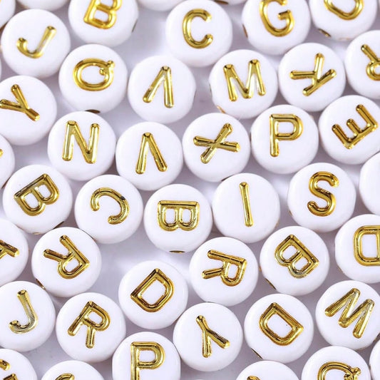 Alphabet Beads Golden (20 Grams)