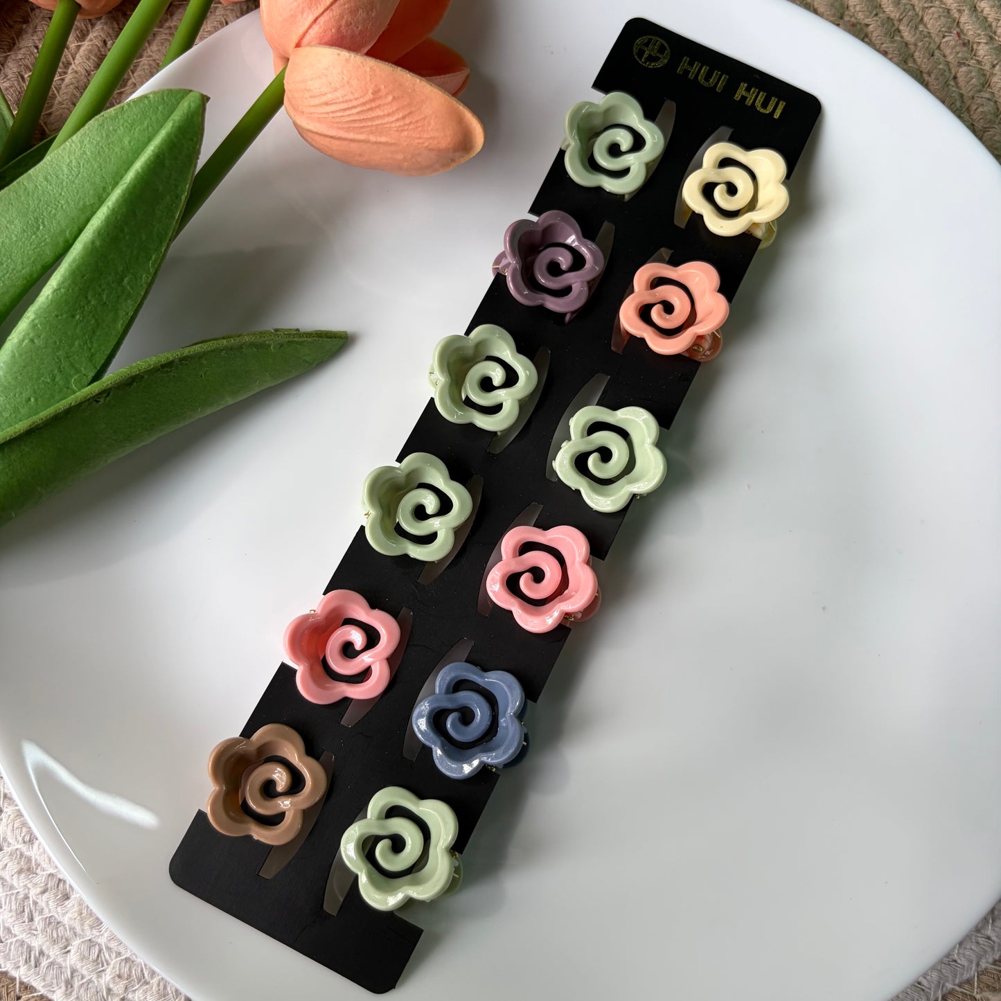 Flower Claws Glossy(12 Pieces)