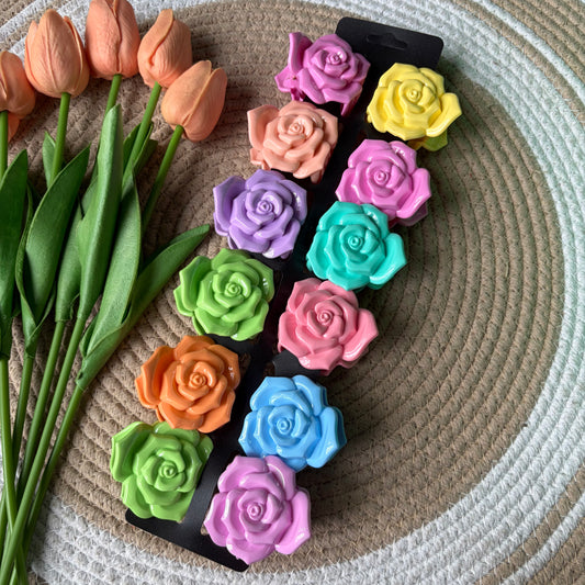 Medium Size Glossy Flower Claws (12 Pieces)