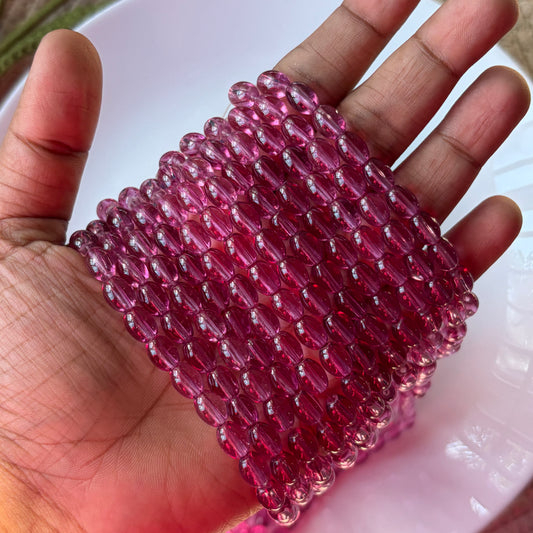 Oval Glass Beads (95 -100 beads)