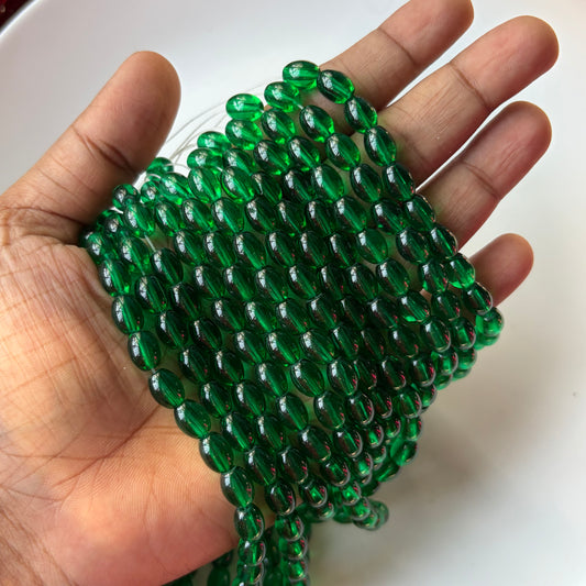 Oval Glass Beads (95 -100 beads)