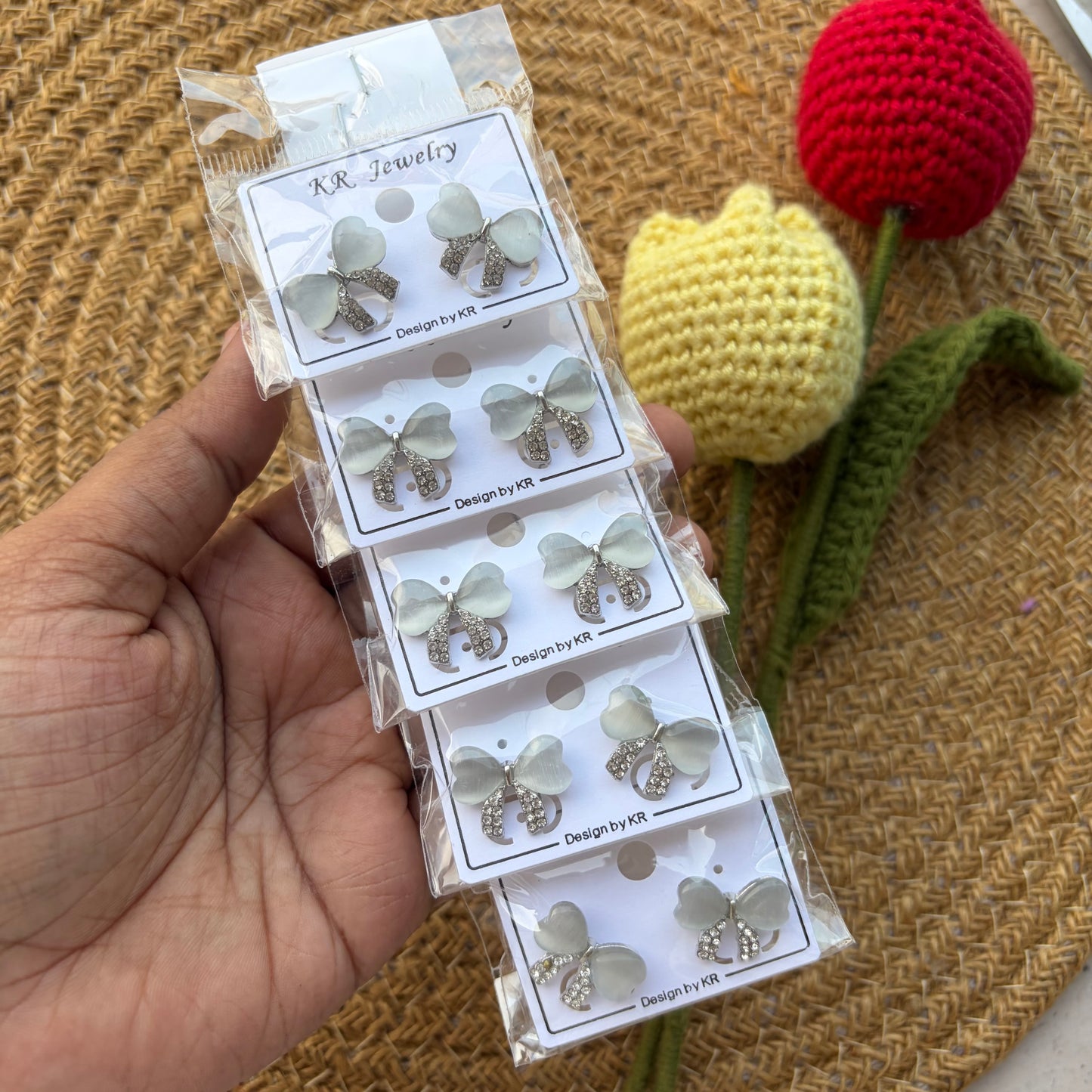 Korean Earrings (5 Pairs)