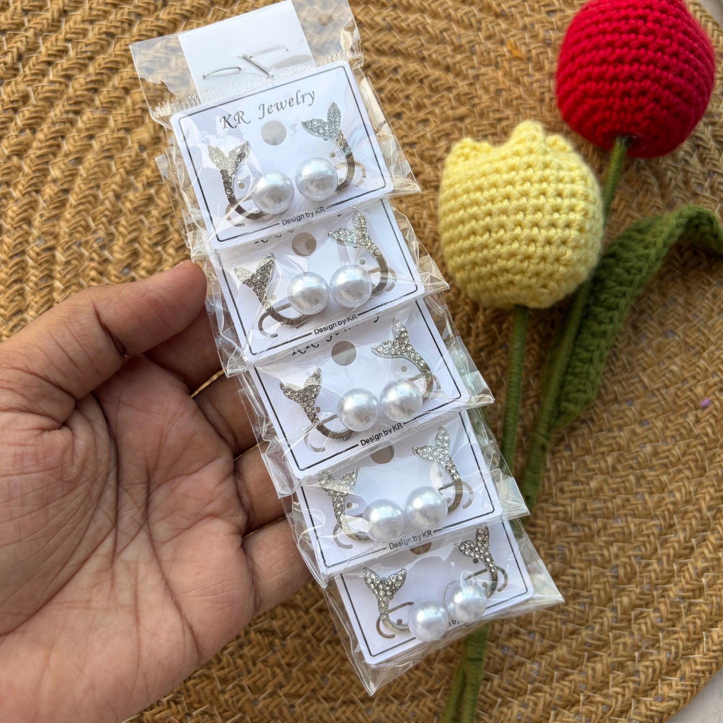 Korean Earrings (5 Pairs)