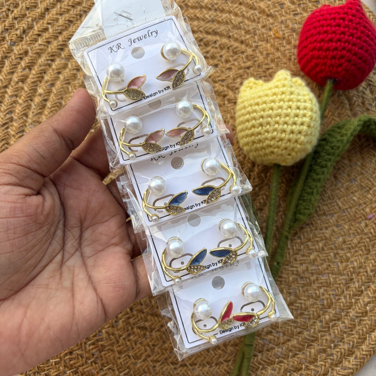 Korean Earrings (5 Pairs)