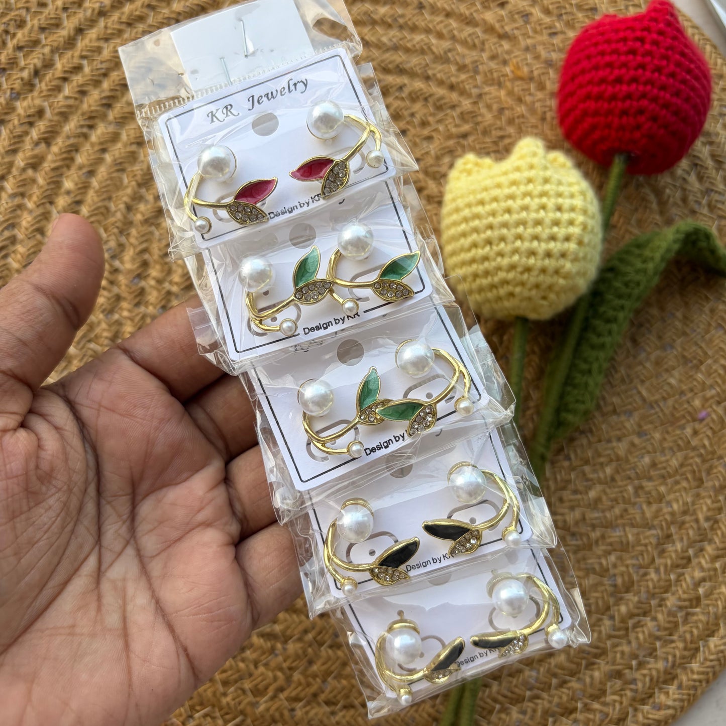 Korean Earrings (5 Pairs)