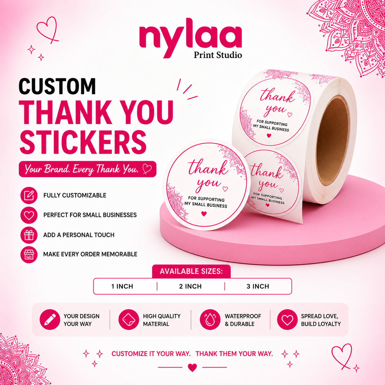 Customized Thank You Stickers