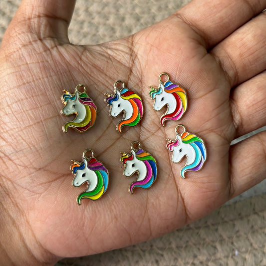 Colourful Unicorn Charms