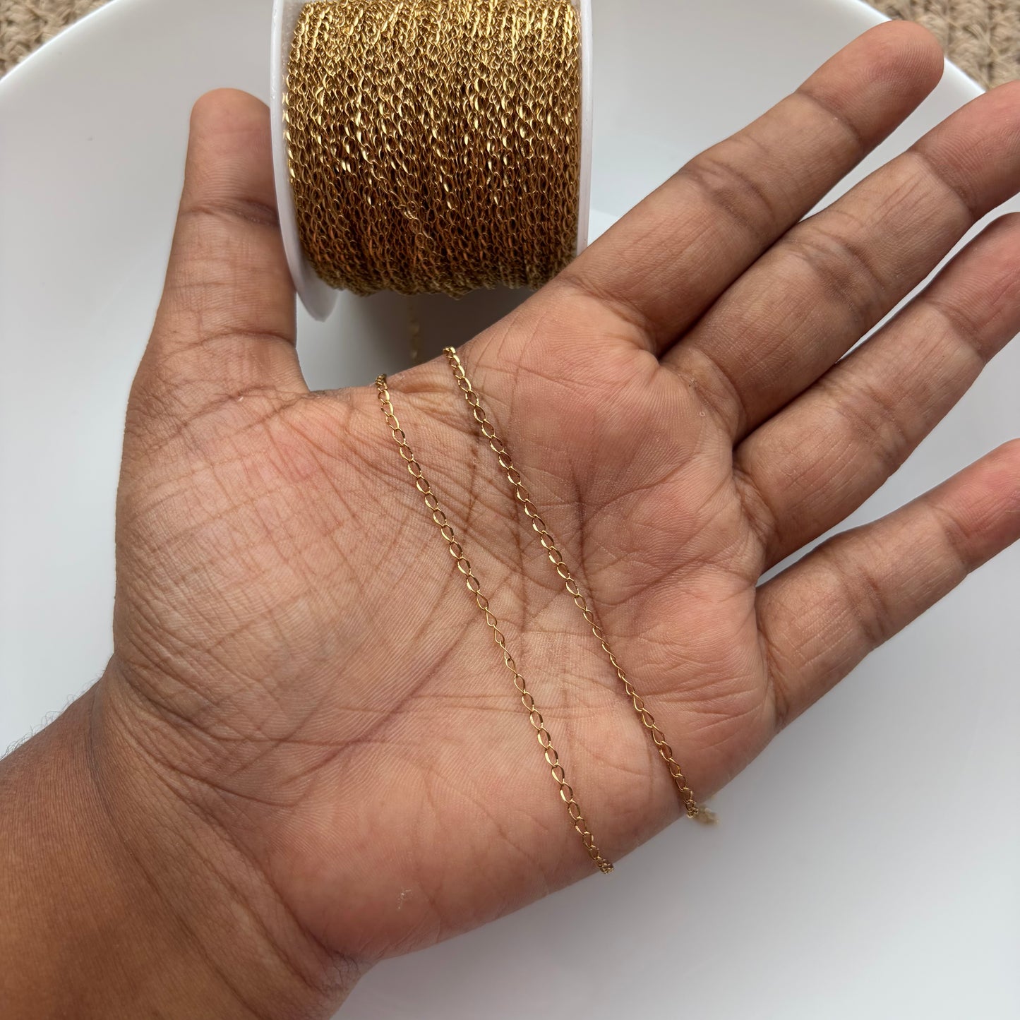 Stainless Steel Chain Gold (1 Meter)