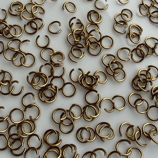Anti Tarnish Jump rings (Antique) 5 Grams