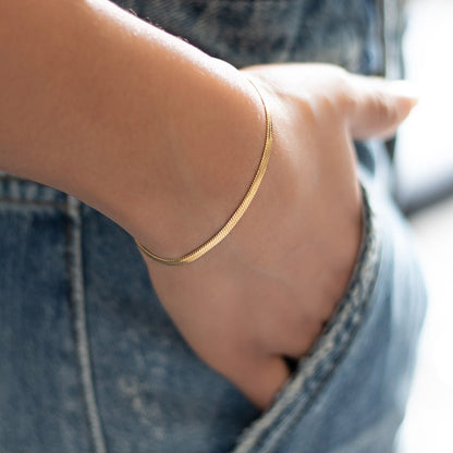 Stainless Steel Snake Chain Bracelet Waterproof