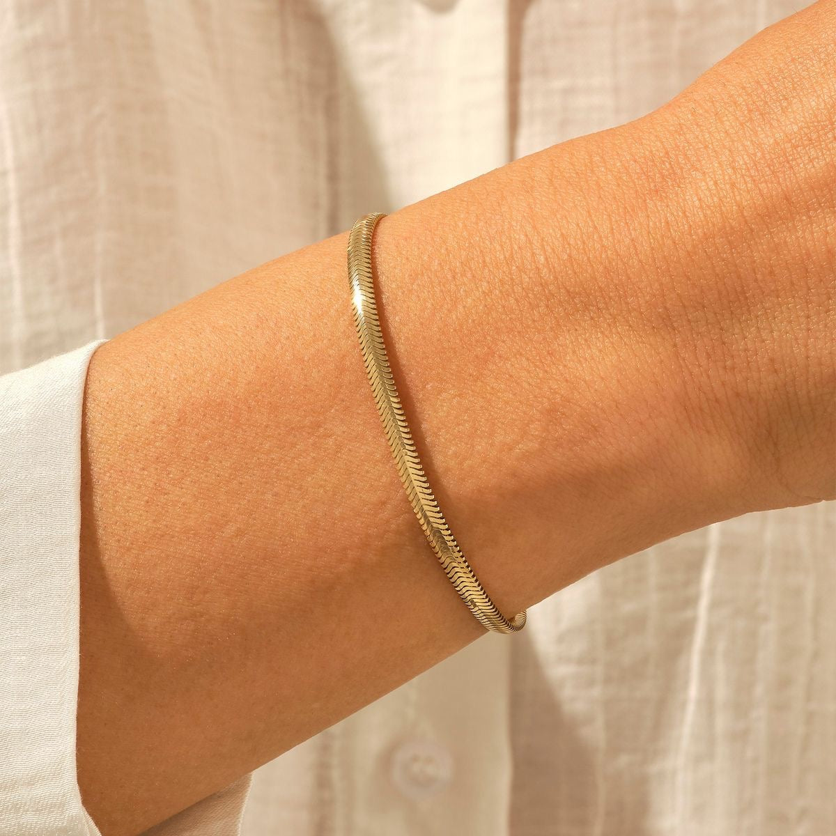 Stainless Steel Snake Chain Bracelet Waterproof